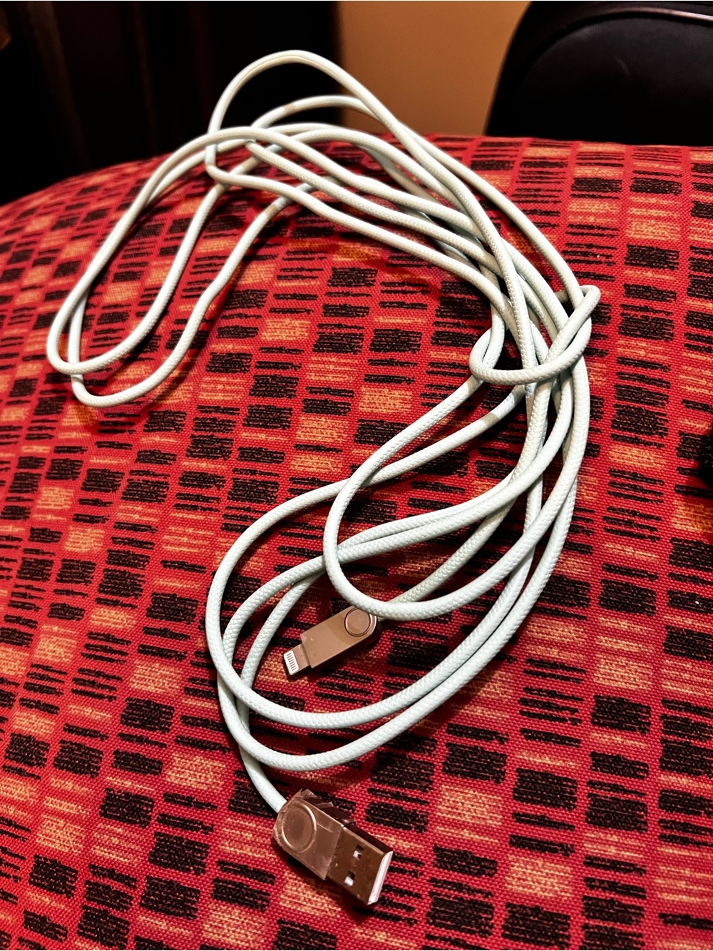 Light Blue Braided USB to Lightning Charging Cable